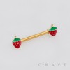 STRAWBERRY FRESA ENDS 316L SURGICAL STEEL NIPPLE RING